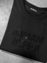 Тениска с черни кристали "НЯМАМ НЕРВИ"