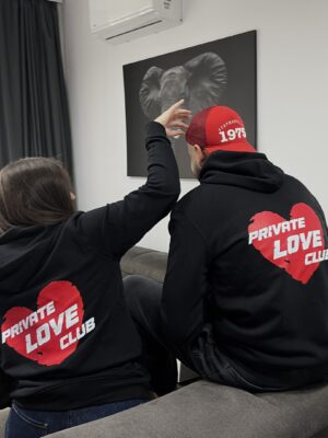 2 Couple hoodies "PRIVATE LOVE CLUB"